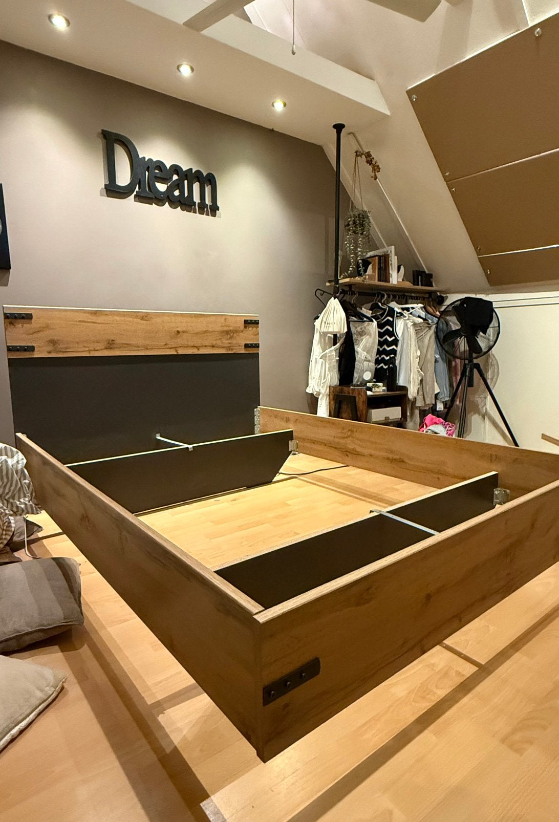 Mooi Goossens Bastion bedframe 140x200 – industrieel, Ophalen, Zo goed als nieuw, Tweepersoons, Industrieel