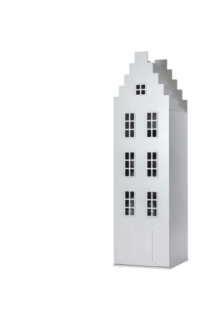 Kast van een huis Trapgevelkast – wit 198x55x55, Ophalen, Zo goed als nieuw, 25 tot 50 cm