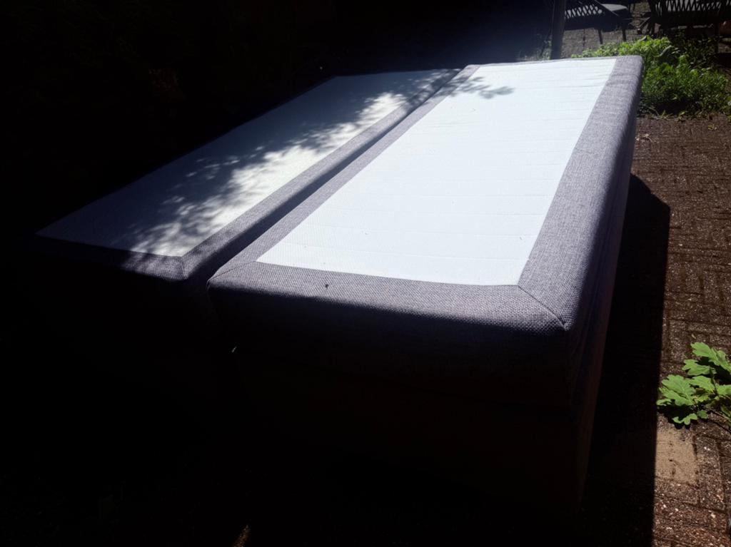 Boxspring excl. topdek, Huis en Inrichting, Ophalen, Gebruikt, Tweepersoons, 200 cm