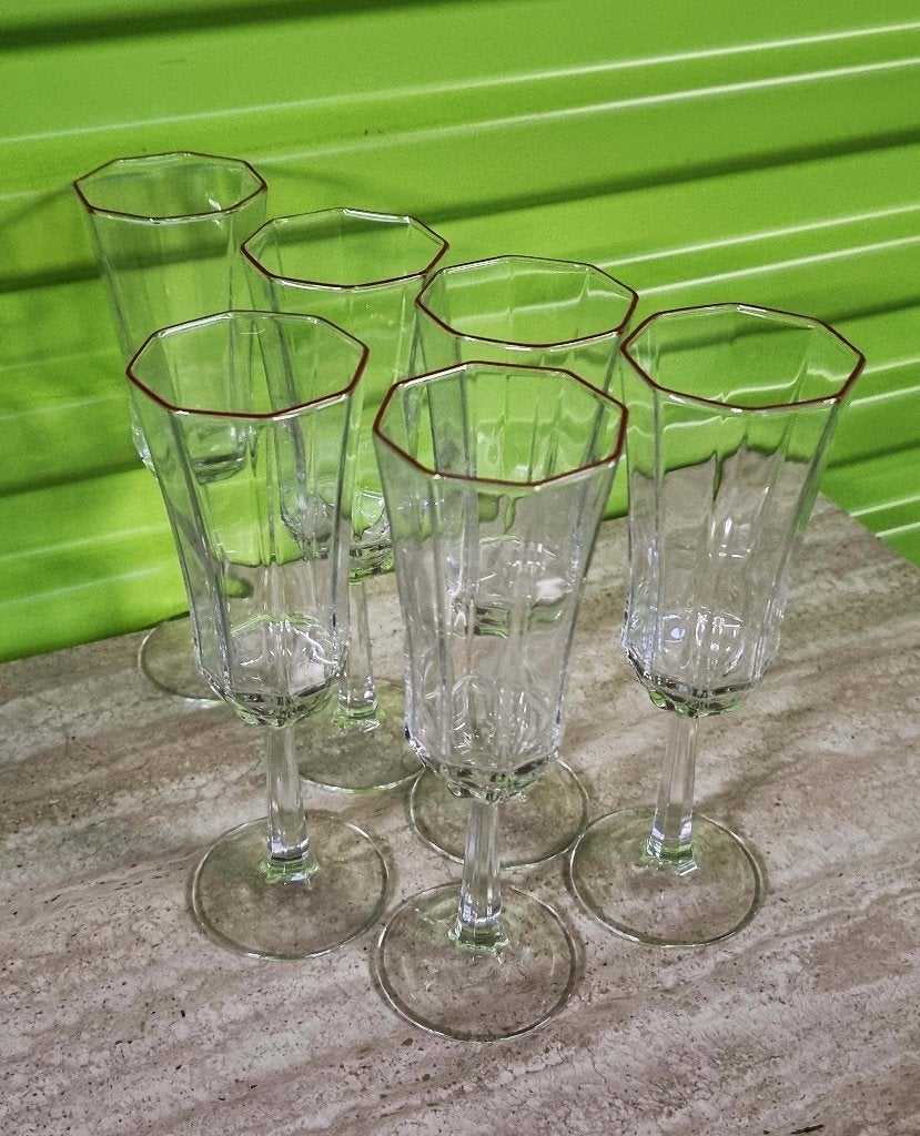 6 x Champagneglazen Luminarc Octime 20 cm H, Ophalen of Verzenden