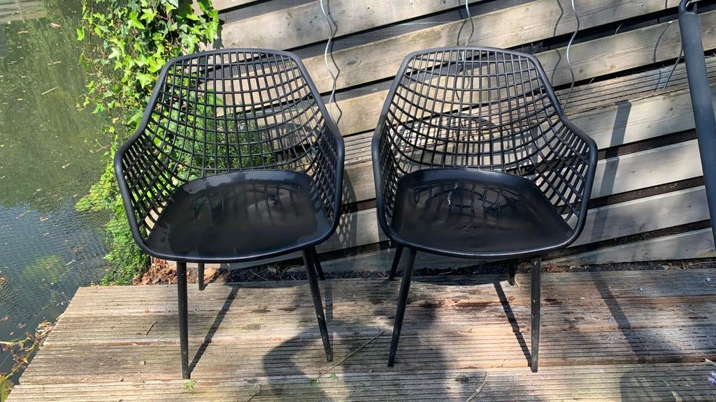 6 tuinstoelen, Tuin en Terras, Ophalen, Gebruikt, Kunststof