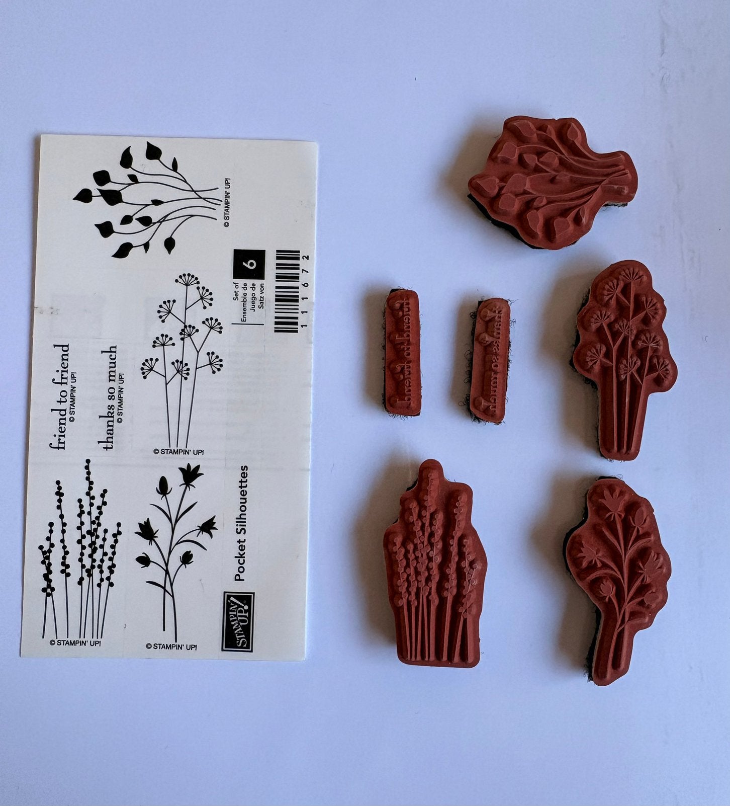 Stempels Stampin’up set: Pocket Silhouettes, Verzenden, Zo goed als nieuw, Clearstamp