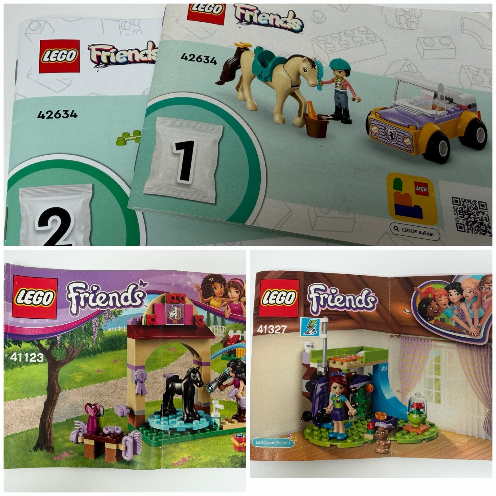 LEGO Friends Sets: 42634 & 41123 & 41327, Lego, Friends, Ophalen of Verzenden, Zo goed als nieuw