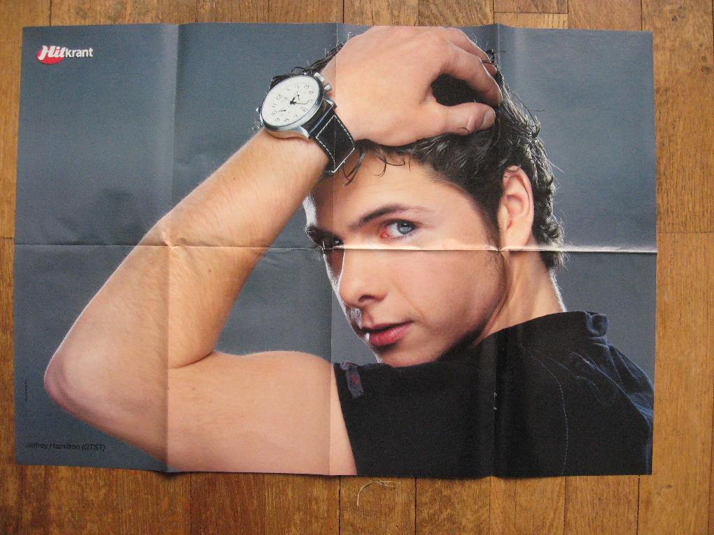 Uit Hitkrant jaren 2003-2009 -poster Jeffrey Hamilton (GTST), Verzenden, A1 t/m A3, Rechthoekig Liggend, Film en Tv