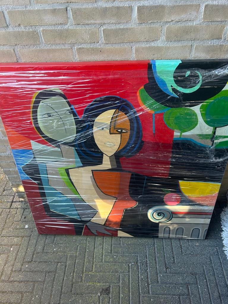 Modern Schilderij - Abstracte Figuren (Nieuw in verpakking), Antiek en Kunst, Kunst | Schilderijen | Modern, Ophalen of Verzenden
