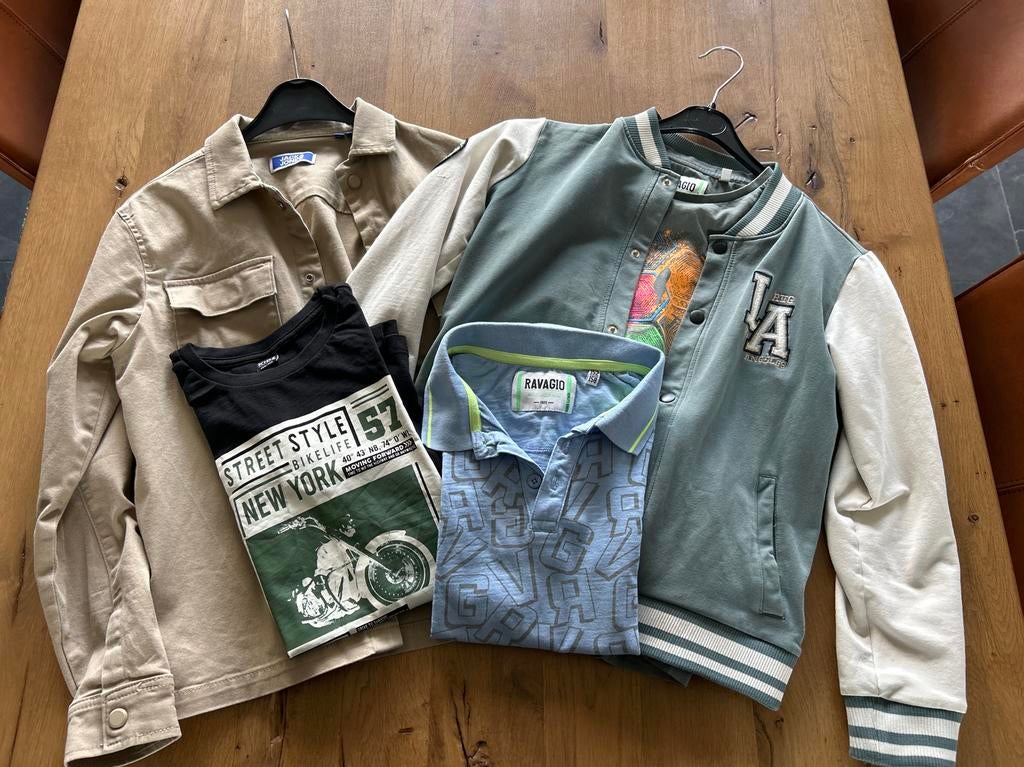 Jongensshirts + blouse + jack maat 152-158, Ophalen, Zo goed als nieuw, Jongen, Overhemd of Blouse