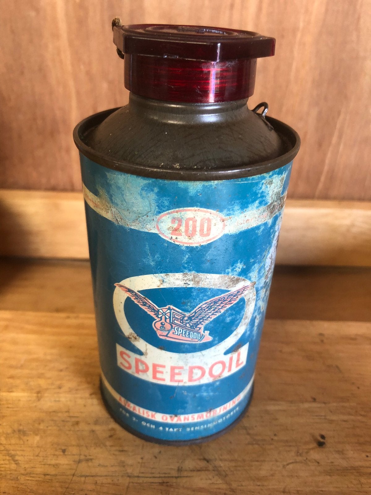 Oud Speedoil olieblik, Ophalen of Verzenden, Gebruikt, Verpakking