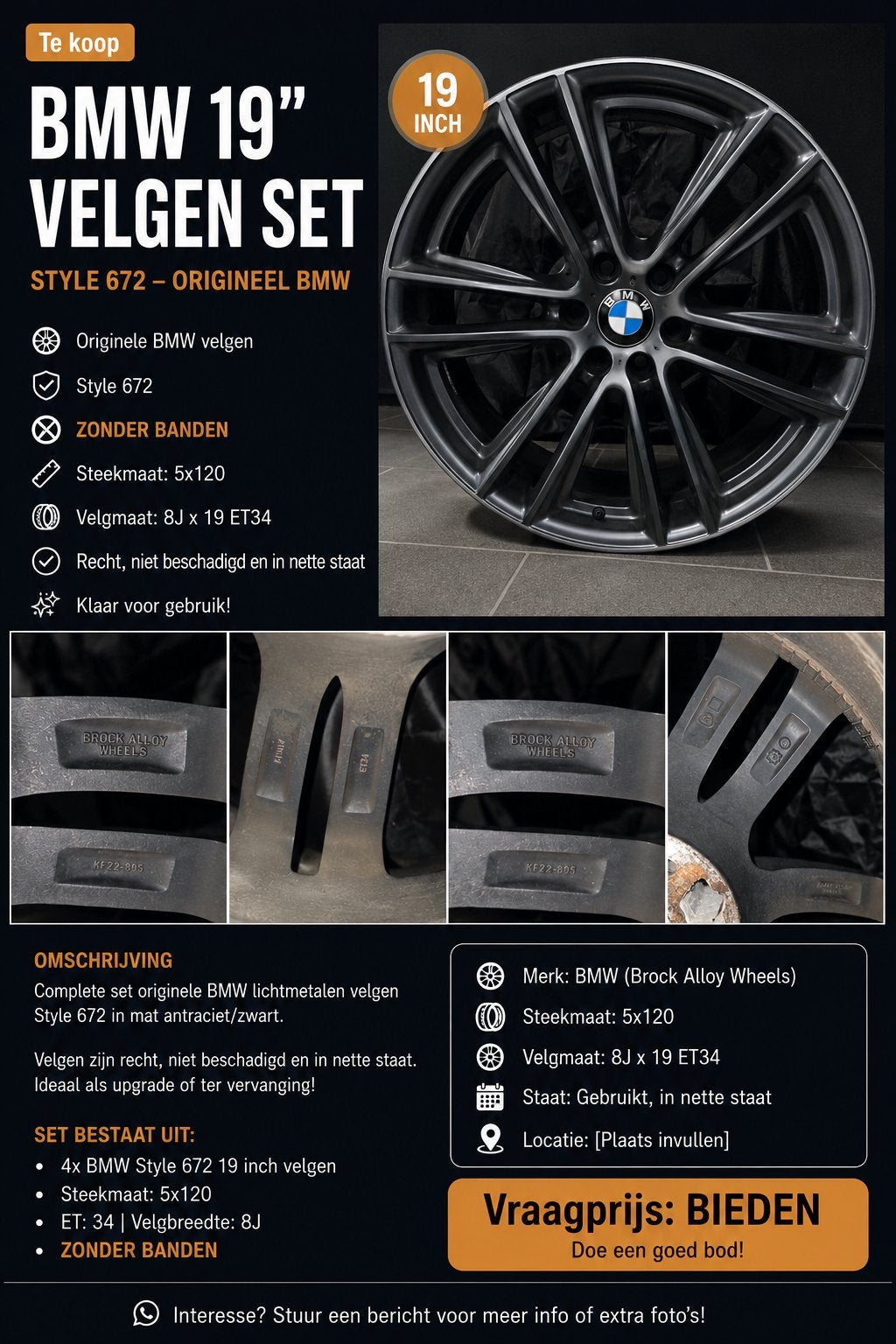 Velgen 19 inch, Auto diversen, Velgenbomen, Zo goed als nieuw, Ophalen of Verzenden