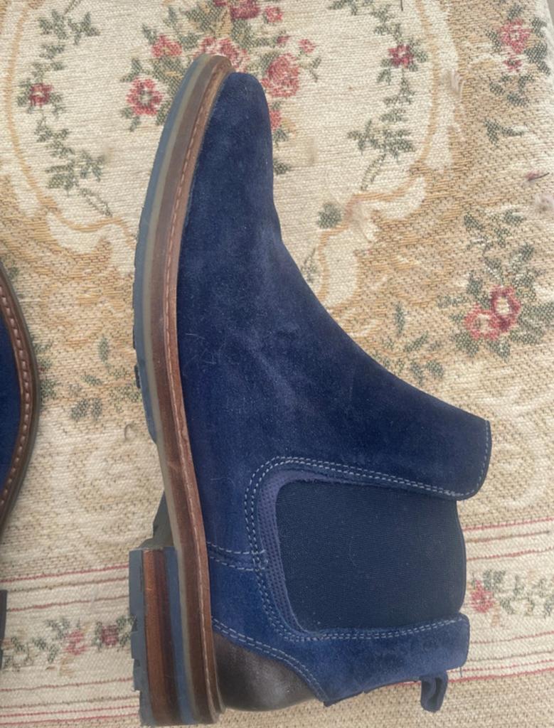 Van Lier heren Chelsea boots - leer - maat 41, Ophalen of Verzenden, Zo goed als nieuw, Blauw, Boots
