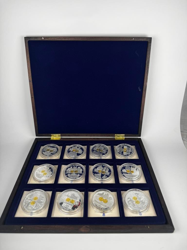 Herdenkingsmunten invoering EURO 2002 set: 12x, Ophalen of Verzenden, Overige typen