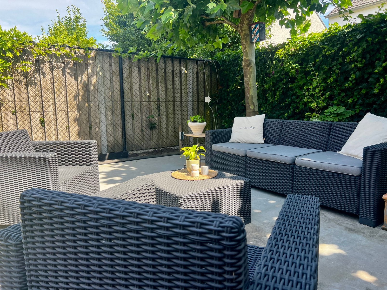 Complete Allibert Loungeset met 5 Zitplaatsen, Ophalen, 5 zitplaatsen, Gebruikt, Loungeset