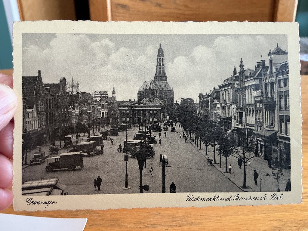 Groningen vischmarkt 1939, Verzenden, 1920 tot 1940, Gelopen, Groningen