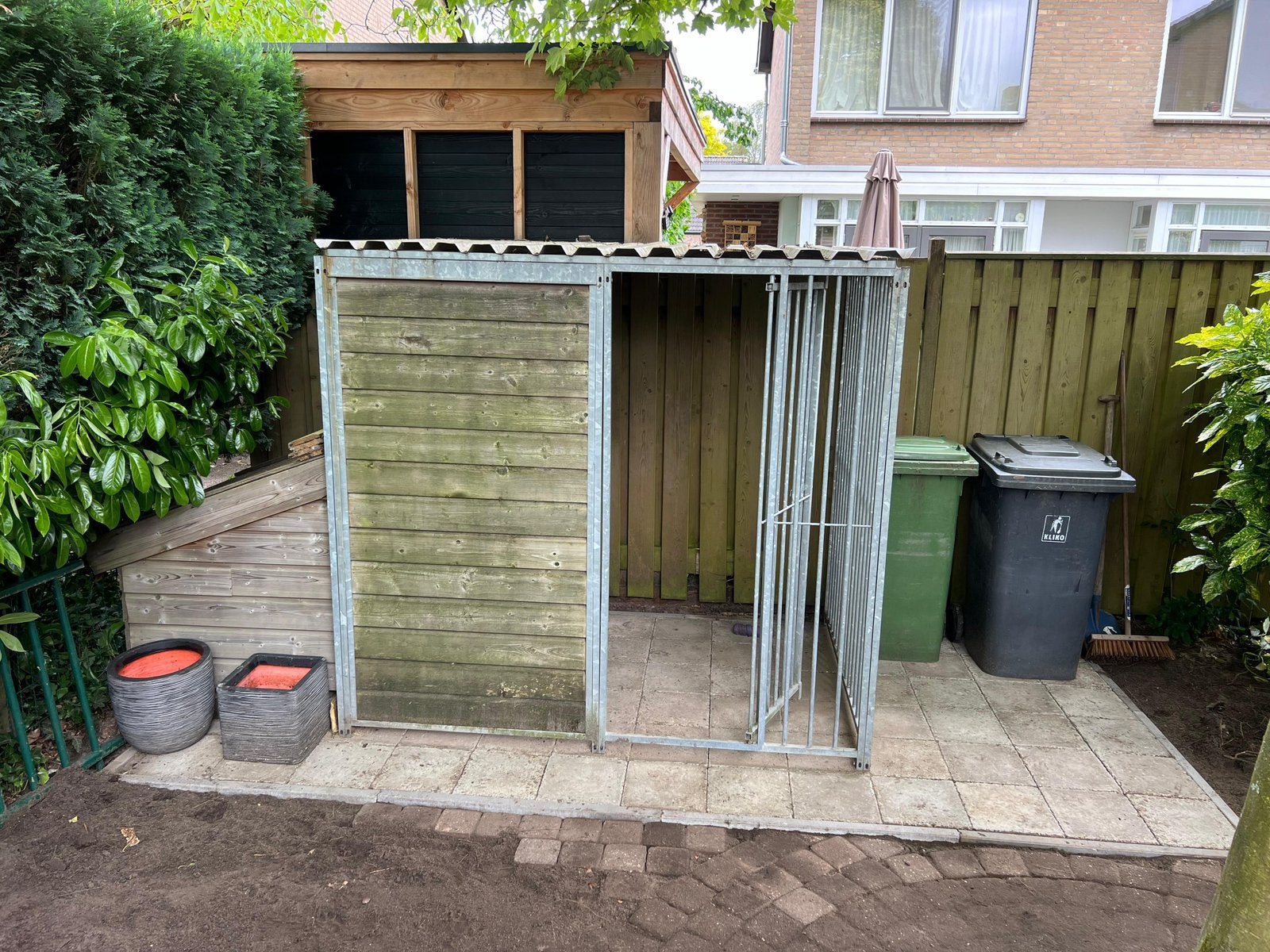 Hondenhok met ren, Ophalen, 100 cm of meer, Hondenhok, 110 cm of meer