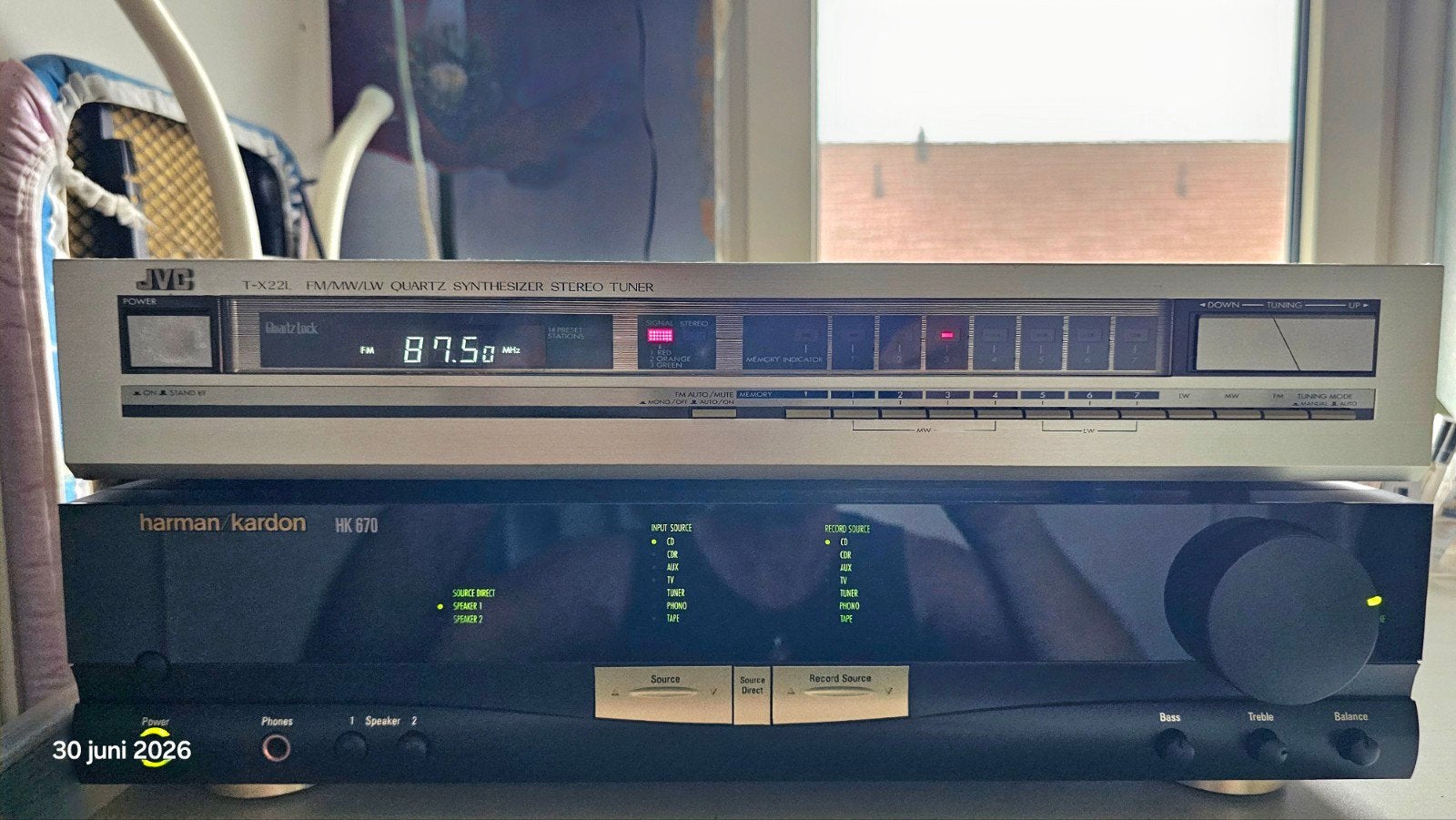 JVC T-X22L tuner in nette staat., Ophalen of Verzenden, Gebruikt