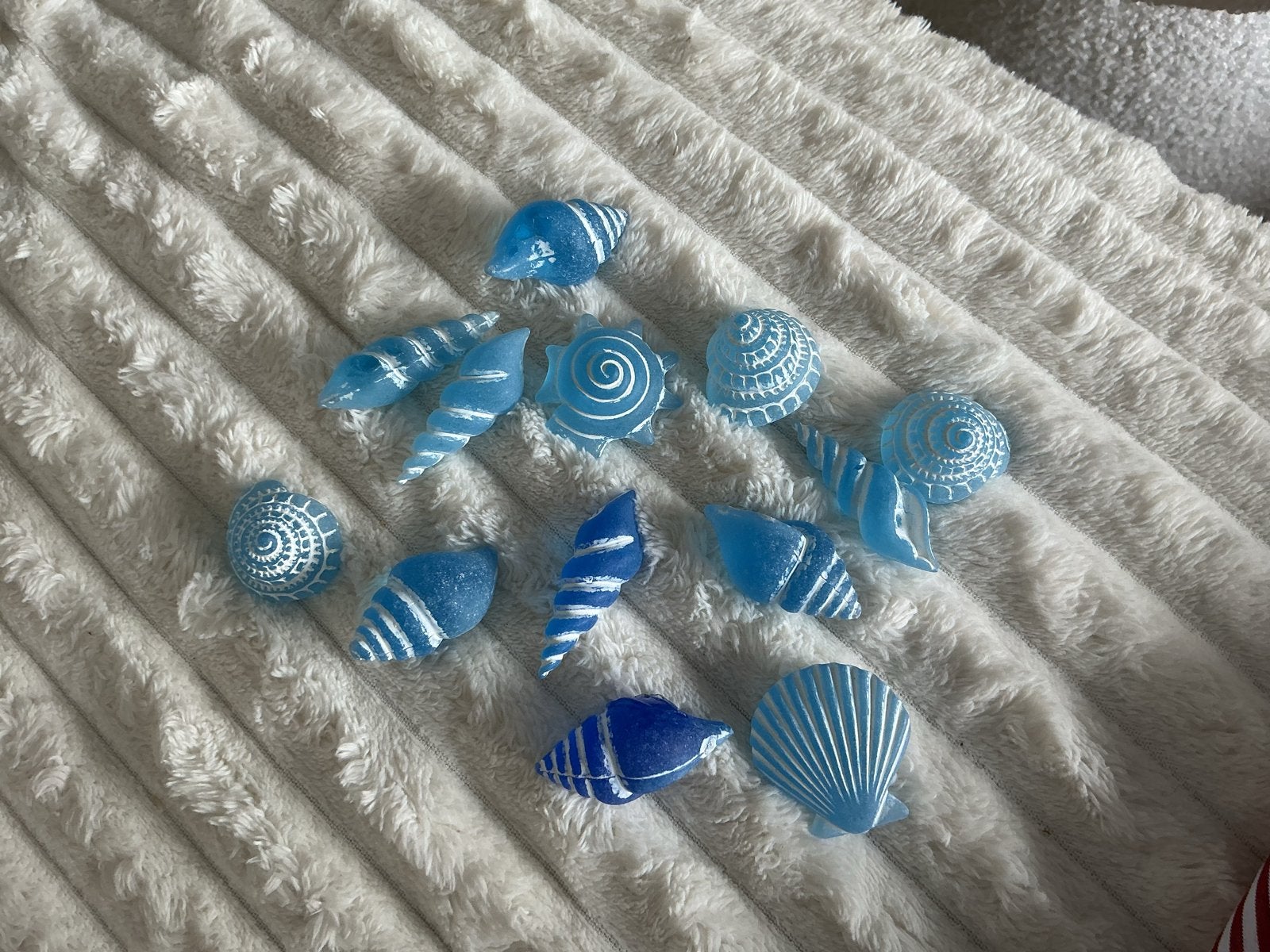 Decoratieve blauwe schelpen set, Blauw, Overige stijlen, Kunststof, Ophalen of Verzenden