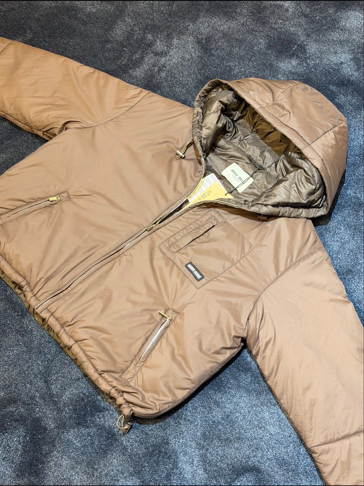 Miu Miu dames jas - Maat M - Bruin, Ophalen of Verzenden, Zo goed als nieuw, Maat 38/40 (M), Bruin