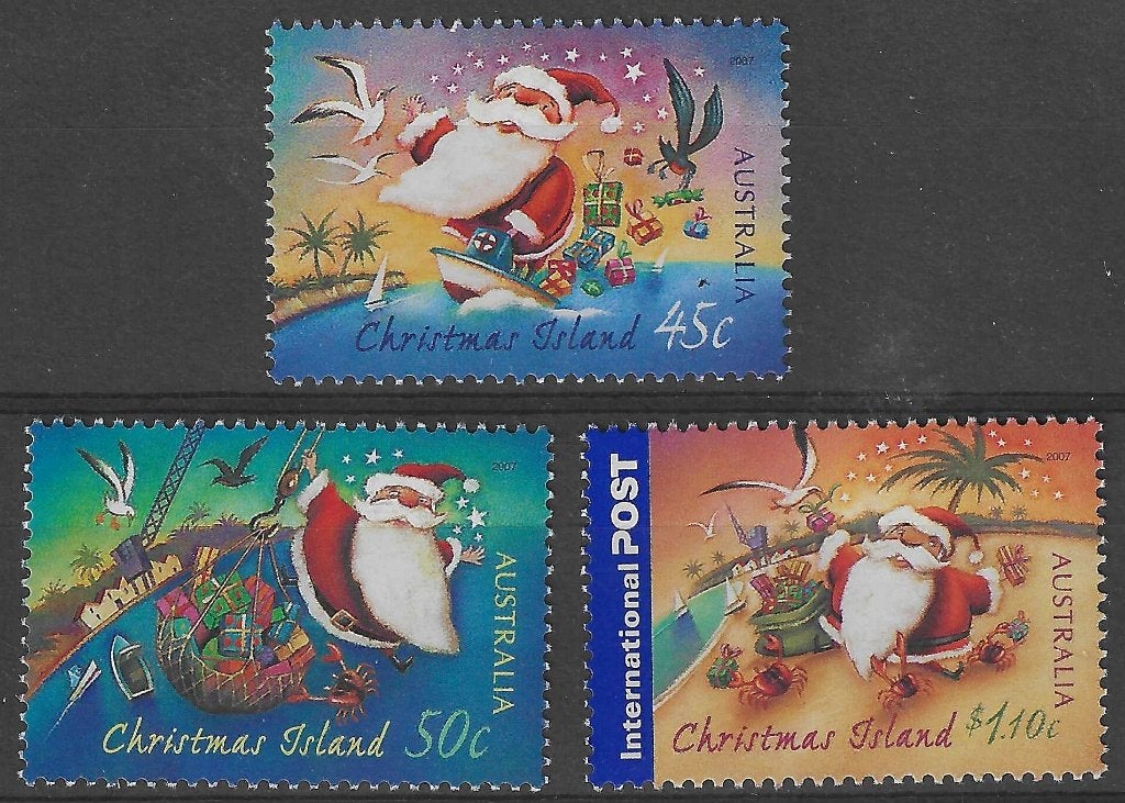 31 Christmas Island 2007, mi 612/14 Kerstmis, Ophalen of Verzenden, Postfris