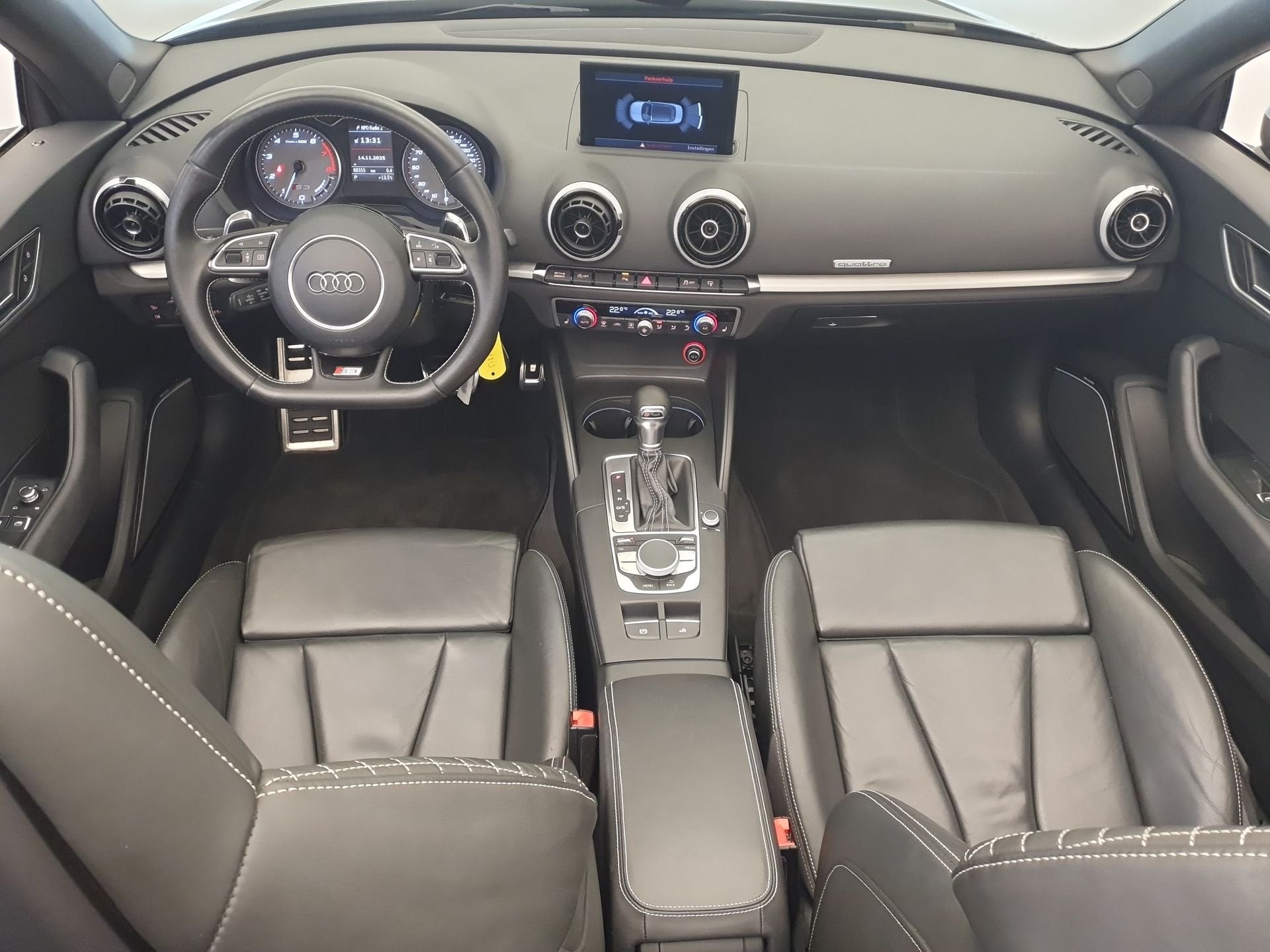 Audi A3 Cabriolet S3 2.0 TFSI 301pk quattro RS-Zetels, Auto's, Audi, Automaat, 12 maanden, Zwart, Bedrijf