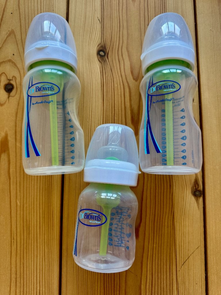Dr. Brown's Natural Flow fles babyfles - 3 x speen maat 1, Ophalen of Verzenden, Nieuw, Overige typen