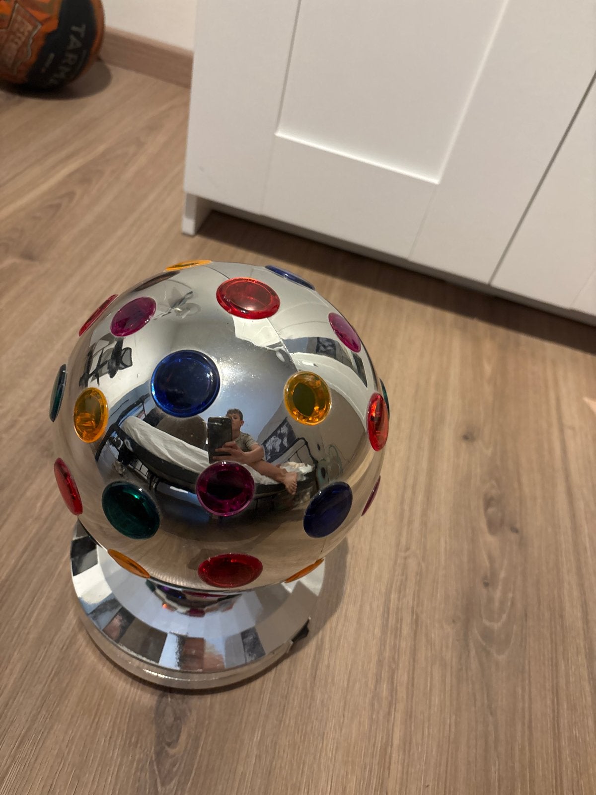 Disco bal met gekleurde lampjes, Ophalen of Verzenden, Gebruikt, Discobol, Kleur