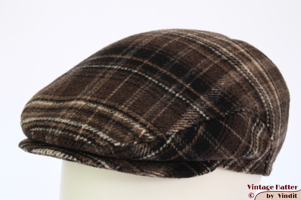 flatcap Platte pet bruin geruit met oorwarmer 57 nieuw, Ophalen of Verzenden, Nieuw, 57 cm (M, 7⅛ inch) of minder, Pet