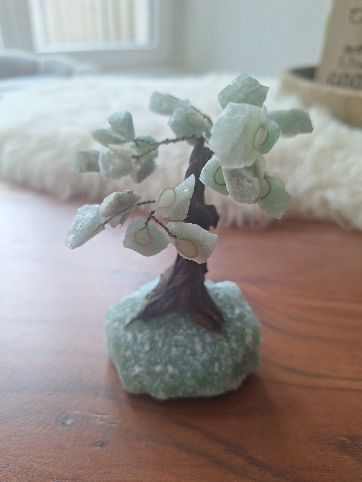 Aquamarijn Bonsai Boom - 12 cm hoog, Ophalen of Verzenden, Mineraal