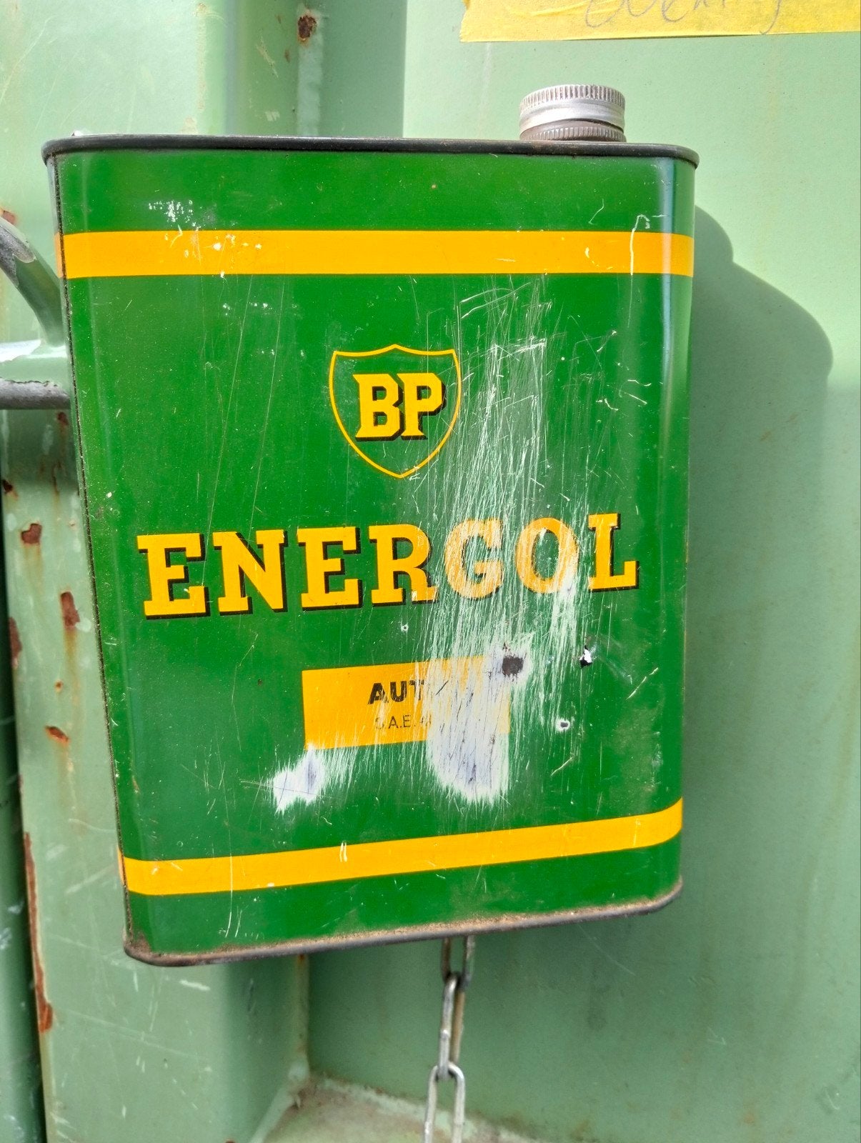 Vintage BP Energol olieblik - wanddecoratie, Verzenden