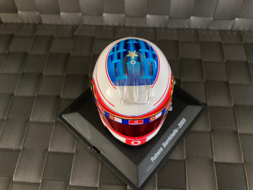 ✅ Rubens Barrichello 2003 1:5 helm Ferrari F1 Spark, Verzamelen, Automerken, Motoren en Formule 1, Ophalen of Verzenden, Nieuw