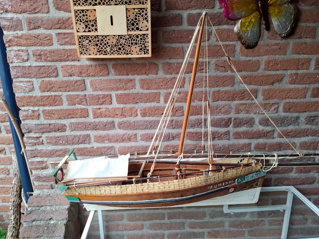 Groot houten vissersboot “Pumbao” - Handgemaakt, Ophalen
