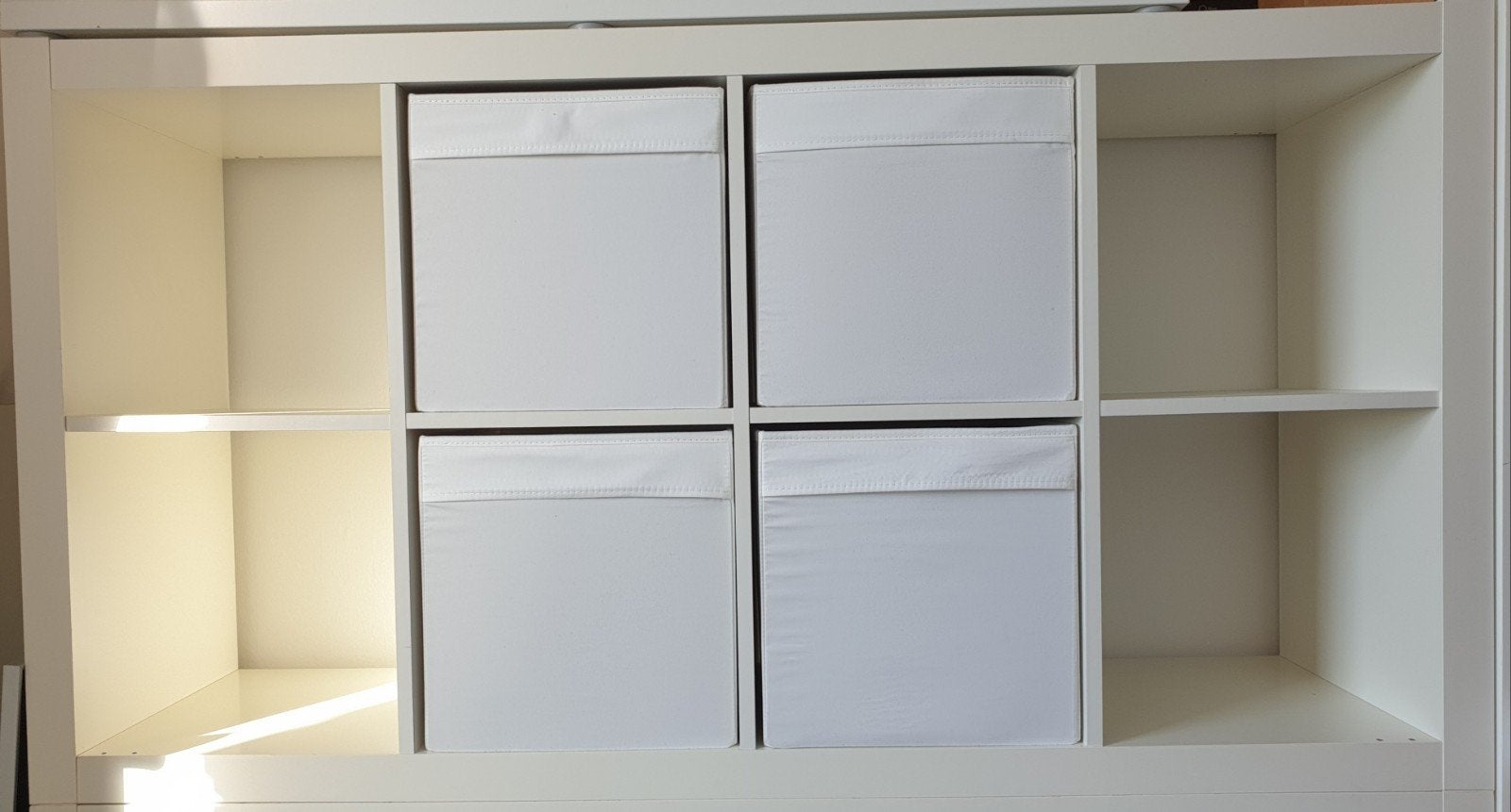 IKEA Kallax 8 Boekenkast - Wit 3x, Ophalen, Met plank(en), Gebruikt, Modern, functioneel