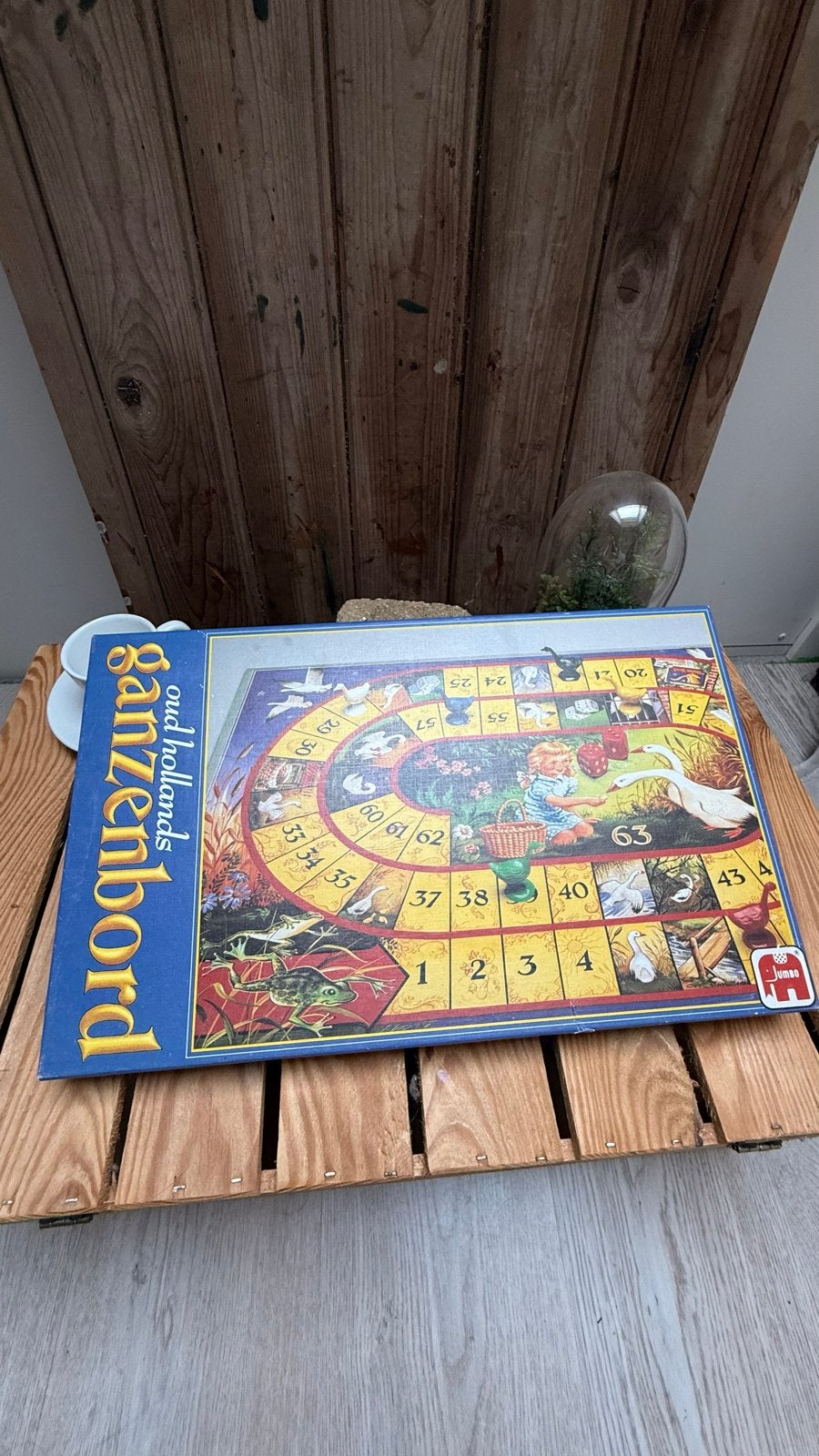 Ganzenbord oud Hollands - Jumbo bordspel, Drie of vier spelers, Ophalen of Verzenden, Gebruikt