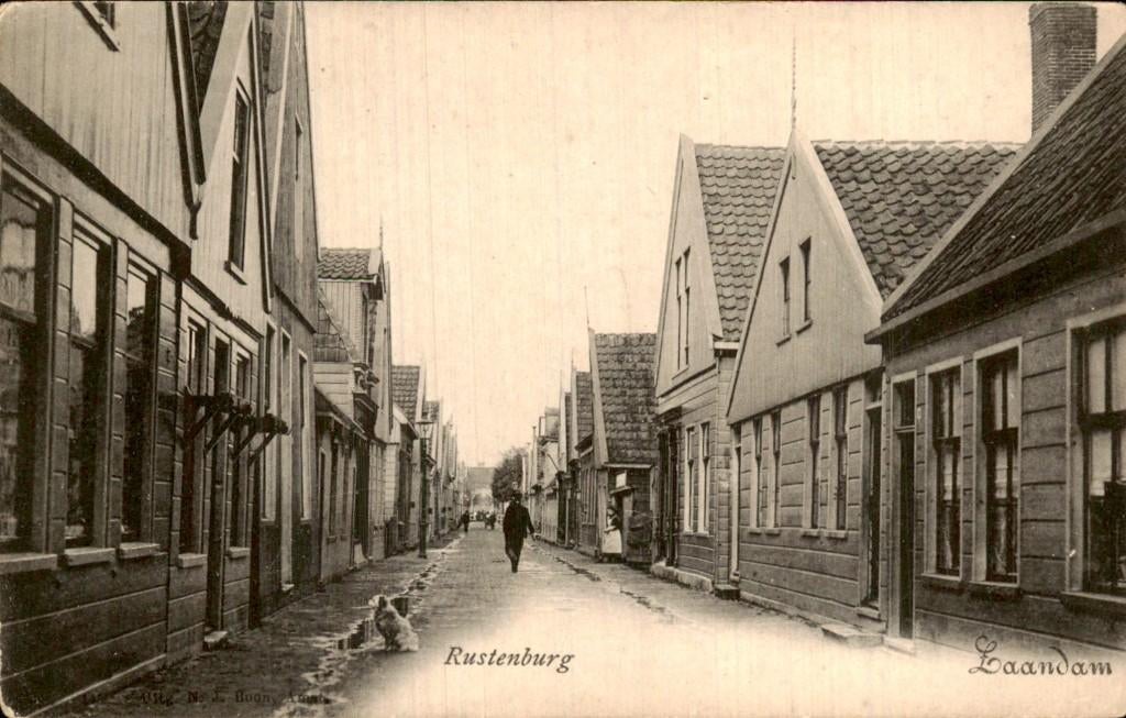 Zaandam - Rustenburg - Straatbeeld, Verzamelen, Ophalen of Verzenden, Voor 1920, Ongelopen, Noord-Holland