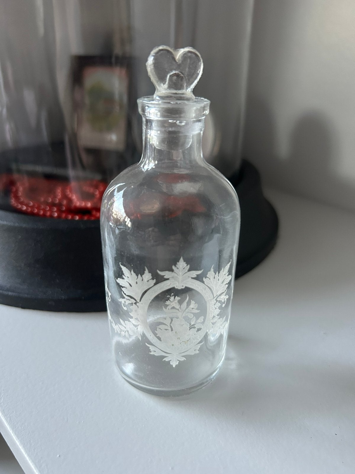 Brocante flesje met stopje, Ophalen of Verzenden