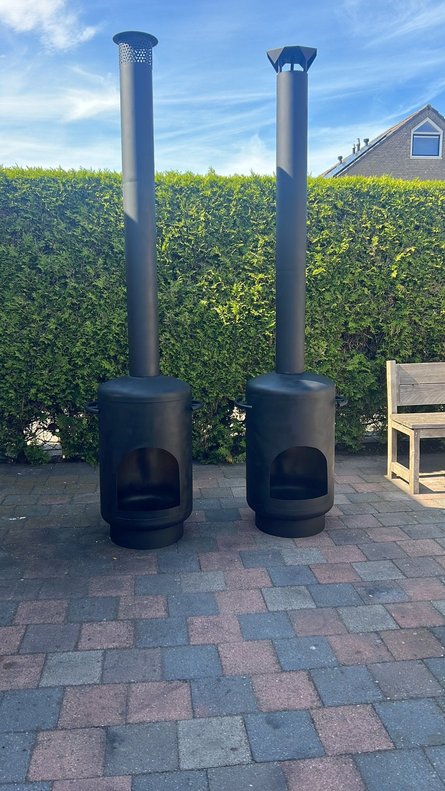 rvs tuinkachel buitenhaard buitenkachel terrashaard kachel, Tuin en Terras, Ophalen of Verzenden, Nieuw