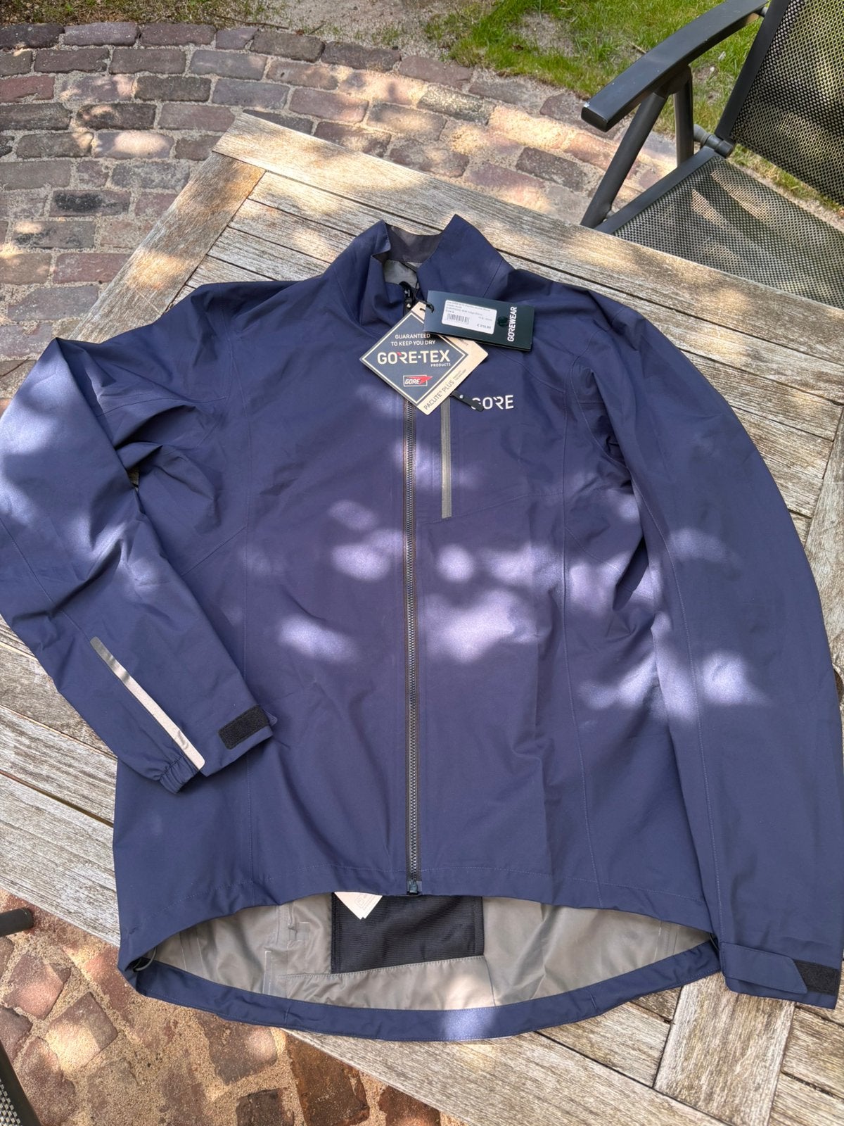 Nieuw - Fietsjas Gore bike wear (GTX paclite) maat L, Maat 52/54 (L), Blauw, Nieuw, Ophalen of Verzenden