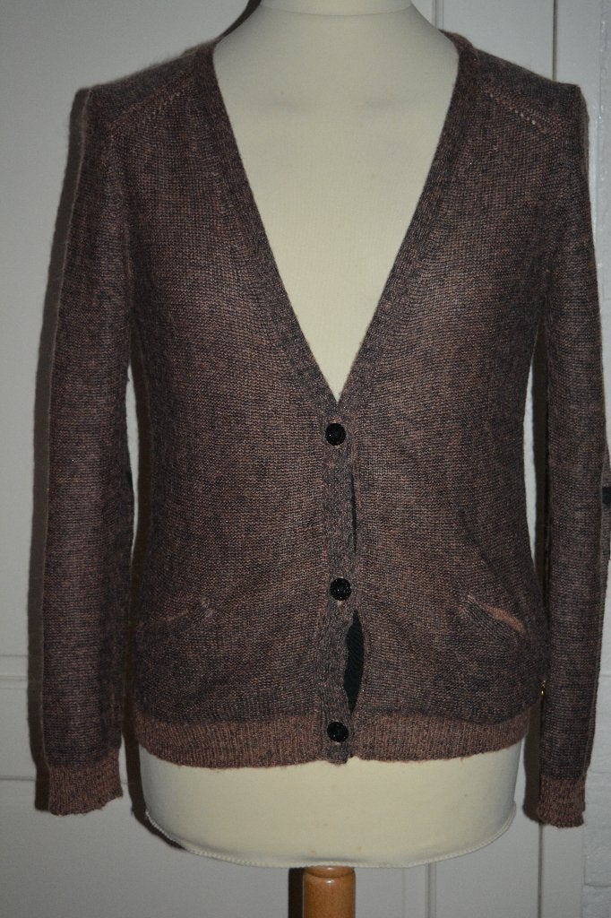 Maison Scotch, mooi dun gebreid bruin vestje, maat M, Maat 38/40 (M), Bruin, Zo goed als nieuw, Maison Scotch