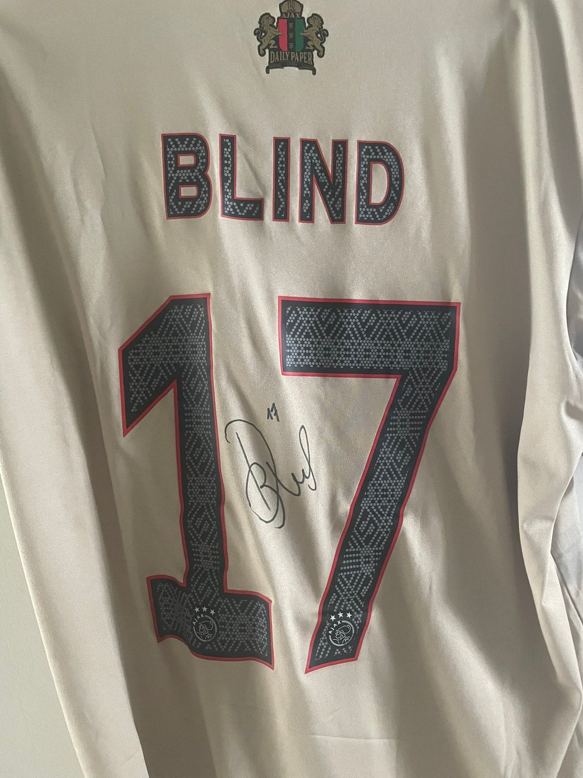 Daley blind gesigneerd ajax voetbal shirt, Ophalen of Verzenden, Zo goed als nieuw, Ajax, Shirt