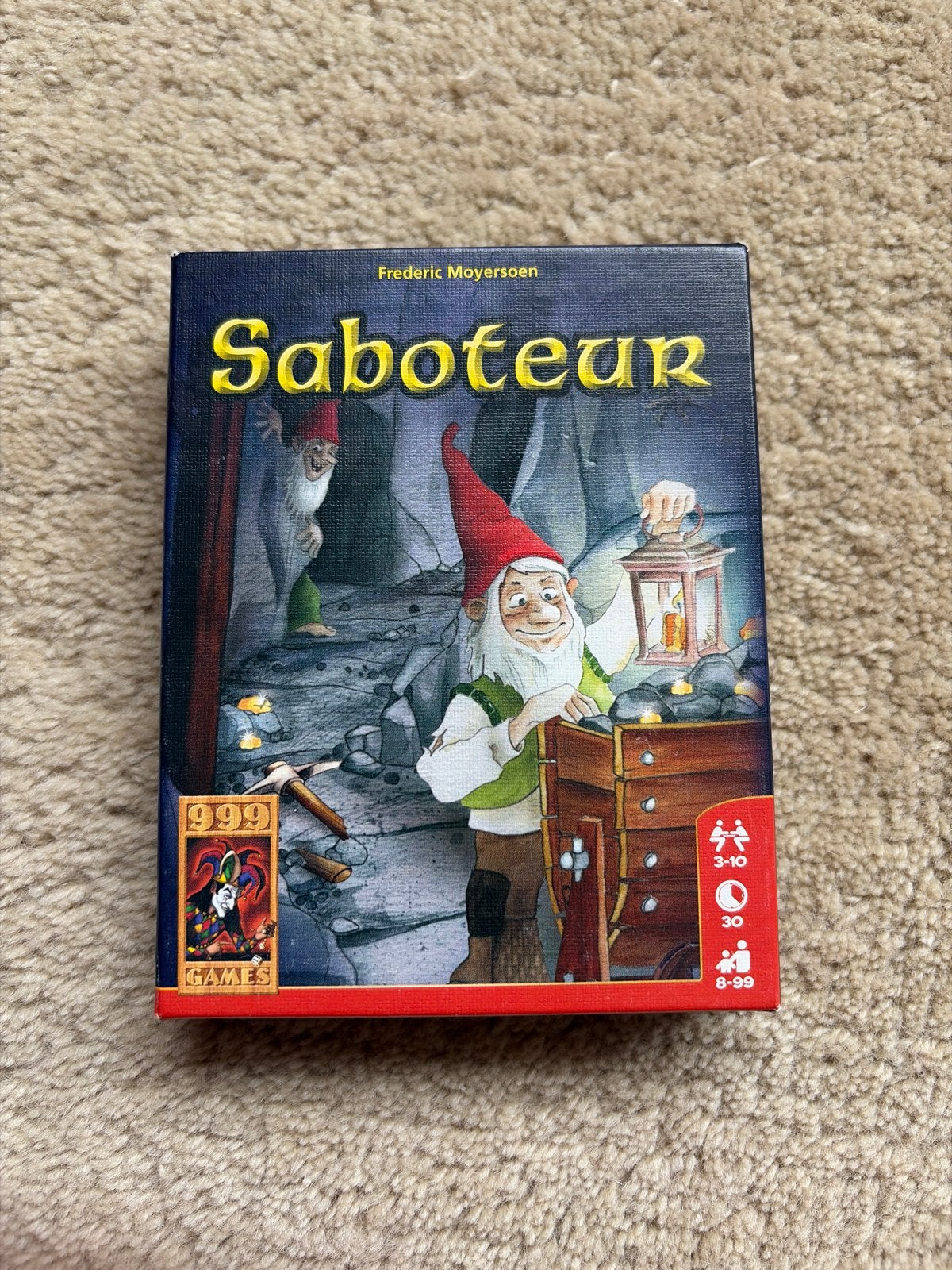 Saboteur Kaartspel - Strategisch spel, Drie of vier spelers, Ophalen of Verzenden, Zo goed als nieuw