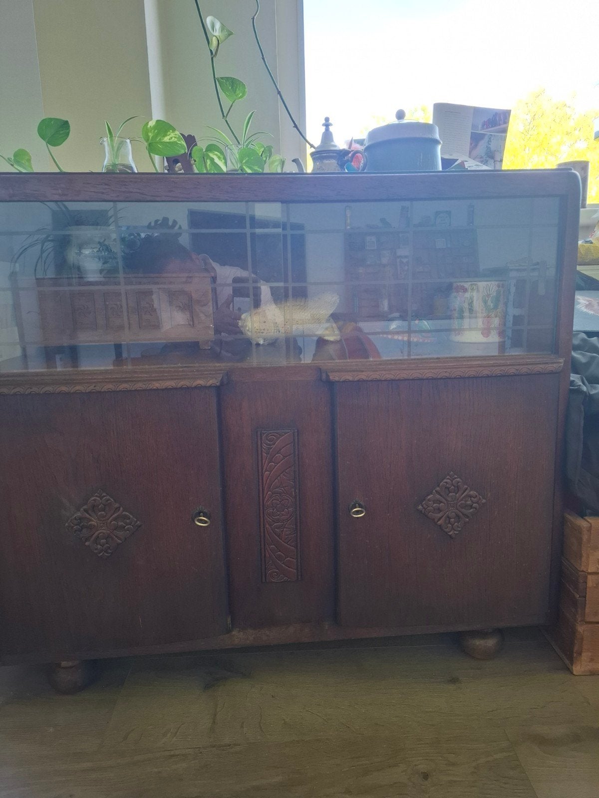 Oud vitrine kastje, Ophalen, Gebruikt, 50 tot 100 cm, Minder dan 100 cm