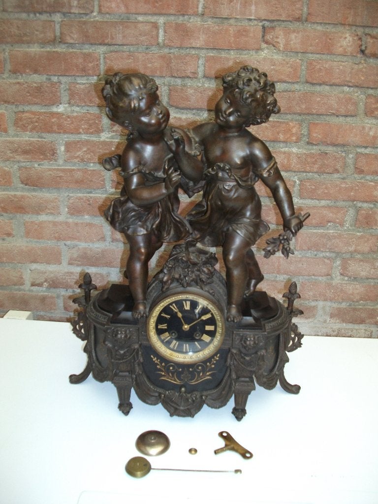 Antieke Franse Pendule, ( Renaissance ) ( Albert ?), Ophalen of Verzenden