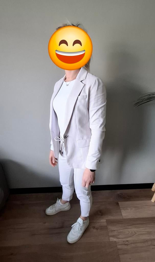 Damespak van Yaya, broek maat 34, colbert maat 36, Kostuum of Pak, Beige, Ophalen of Verzenden, Zo goed als nieuw