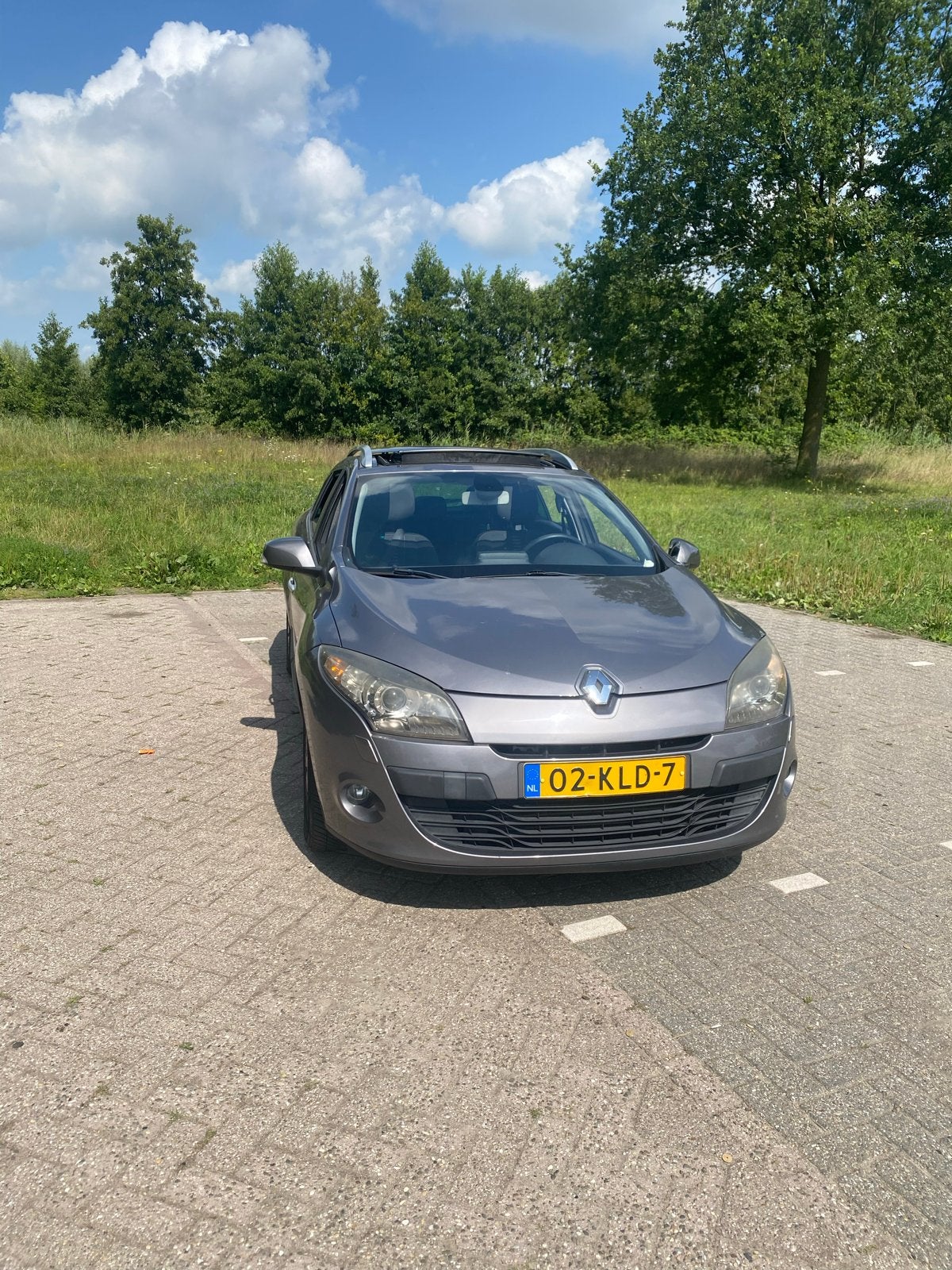 Renault Mégane 1.4 16V TCE 96KW Estate 2010 Grijs, Ophalen, Gebruikt, Motorkap, Renault