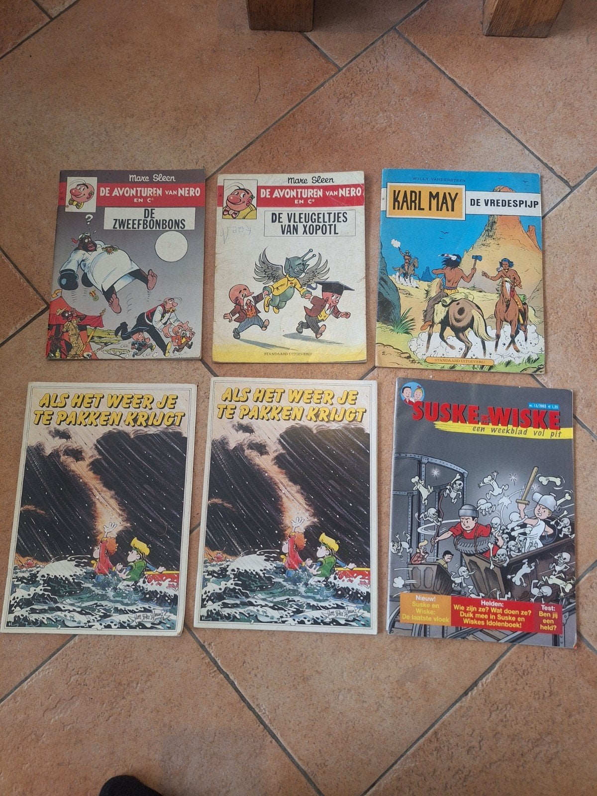 Vintage stripboeken: Nero, Karl May, Suske en Wiske, Meerdere stripboeken, Ophalen of Verzenden, Gelezen, Marc Sleen, Willy Vandersteen, Leo Timmers