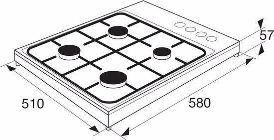 ETNA KGV158WITAE 60cm (Vrijstaande gas kookplaat)*nieuw*, Nieuw, Ophalen of Verzenden, Etna 1, Info@Etna.nl