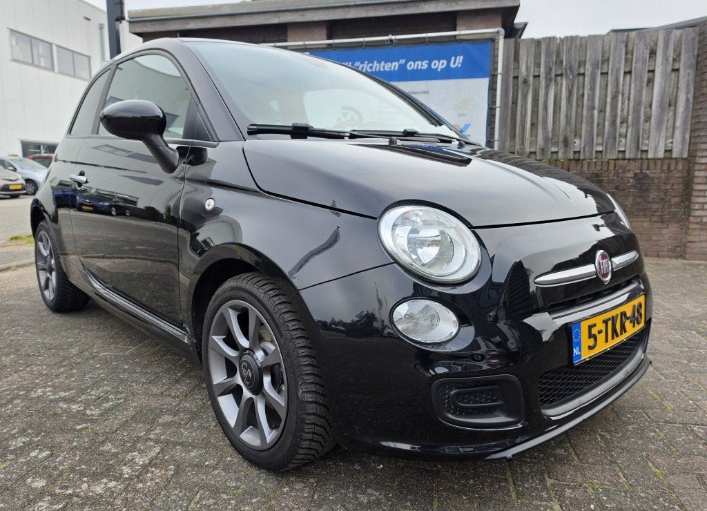 Fiat 500 0.9 TwinAir Turbo 500S / nieuwe automaat en kopp., Auto's, Fiat, 31 €/maand, Zwart, Origineel Nederlands, Bedrijf