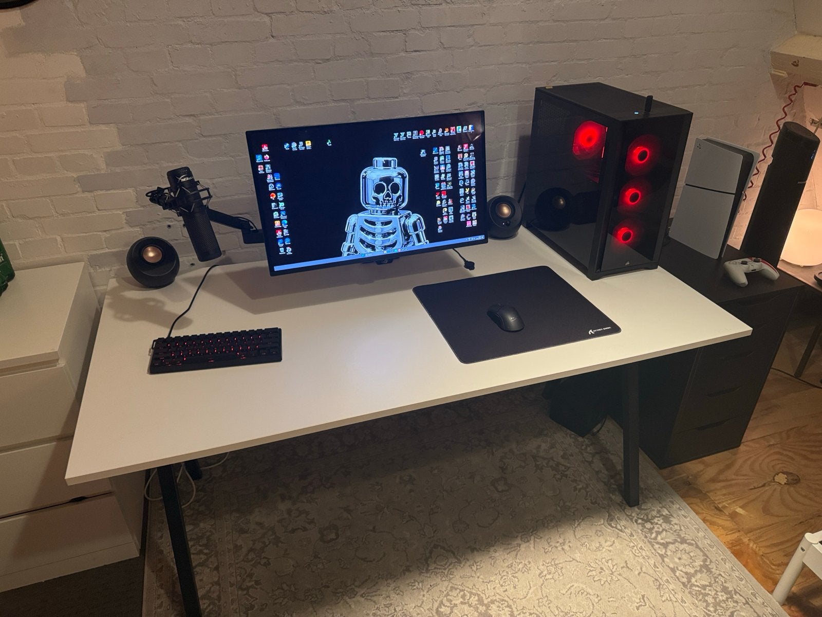 Gaming bureau 160x80 cm, Ophalen, Spaanplaat of MDF, Zo goed als nieuw, Computerbureau
