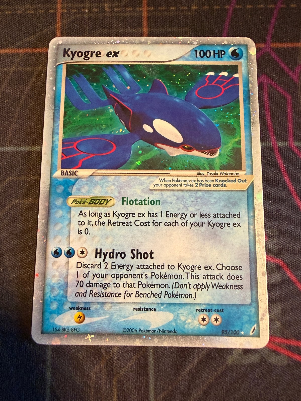 Kyogre ex 95/100 Pokemon kaart - Holo, Hobby en Vrije tijd, Verzamelkaartspellen | Pokémon, Ophalen of Verzenden, Gebruikt, Losse kaart