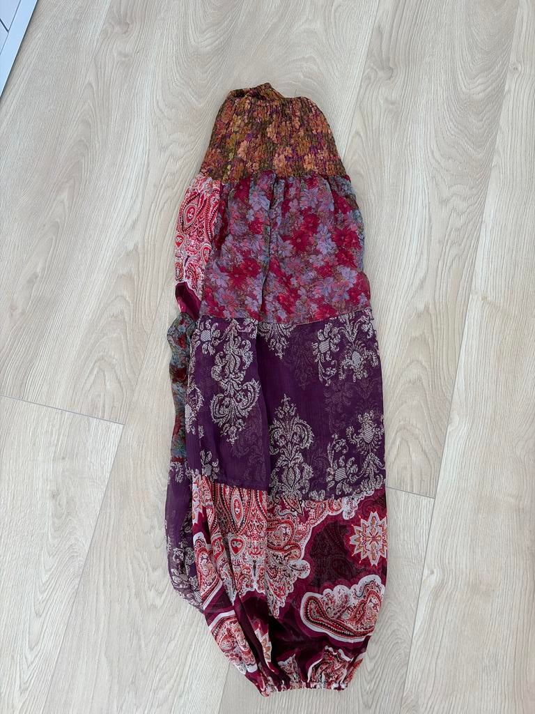 Boho Hippie Harem Broek - Paars/Rood Paisley Patroon, Kleding | Dames, Broeken en Pantalons, Paars, Ophalen of Verzenden, Zo goed als nieuw