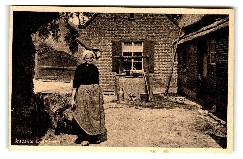 Noord-Brabant, Moeijeg komt ze met der kruiwaogel thuis, Verzenden, 1940 tot 1960, Gelopen, Noord-Brabant
