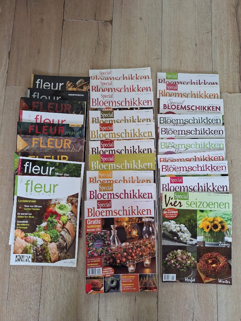 tijdschriften: 'bloemschikken' en 'fleur'b, Boeken, Ophalen of Verzenden, Zo goed als nieuw, Sport en Vrije tijd